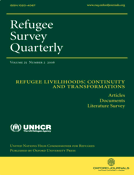 Refugee Survey Quarterly (RSQ) is published four times a year and serves as an authoritative source for current refugee and country information through a selection of articles, conference reports, documents, abstracts and bibliographies of refugee-related literature. Each issue focuses on specific themes, its coverage highlighting the evolving nature of refugee protection as reflected in refugee literature.